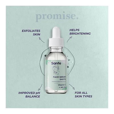 Sanfe Promise Face Serum Shots - Vitamin C + AG 1% 30 ml - Face Serum