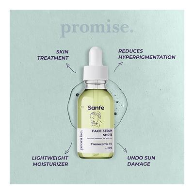 Sanfe Promise Face Serum Shots - Tranexamic 3% + HPA 30 ml - Face Serum
