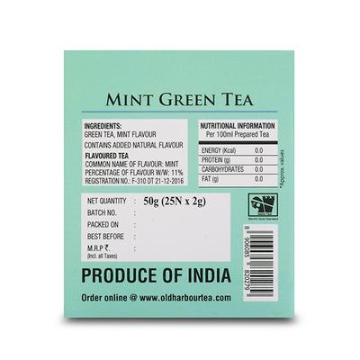 Old Harbor Tea Bags - Mint Green Tea 25's - Herbal/Green Teas