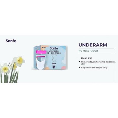 Sanfe Underarm No Mess Razor - Sea Daffodil 5's - Hair Removal Accessories