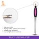 Majestique Nail File Long with Cuticle, Perfect for Filing, Shaping, Buffing  - Multicolor - Manicure & Pedicure Kits