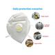 1Mile 5 Layer N95 Mask with Respirator - White (Pack of 5) - Face Mask