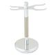 Pearl Razor & Brush Holder Stand - Silver - Shaving Brushes
