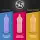 NottyBoy Condoms Combo - BiggBang + Let'sPlay + TickLing + OverTime + SexOmetry + KinkyWinky (Pack of 10's Each) - Plain/Flavoured Condoms