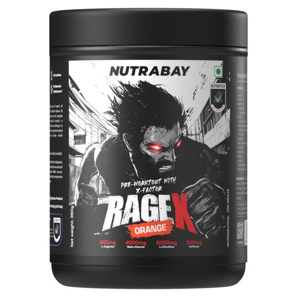 Netmeds | Nutrabay RageX Powder - Orange 360 g
