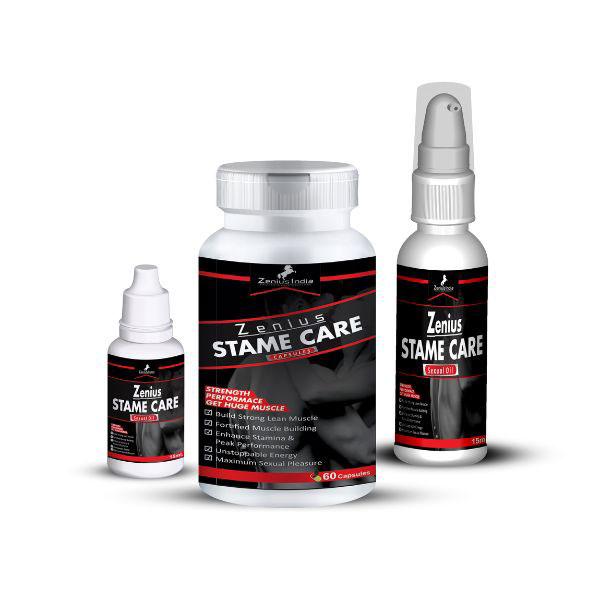 Netmeds | Zenius Stame Care Sexual Oil 15 ml + Stame Care Capsule 60's + Stame Care Sexual Oil 30 ml 1's