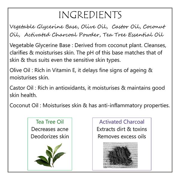 Fuschia Natural Handmade Soap - Activated Charcoal 100 gm - Soaps