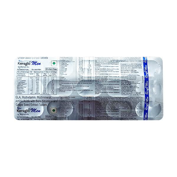 Netmeds | KERAGLO MEN NEW GLUTEN FREE Tablet 15's