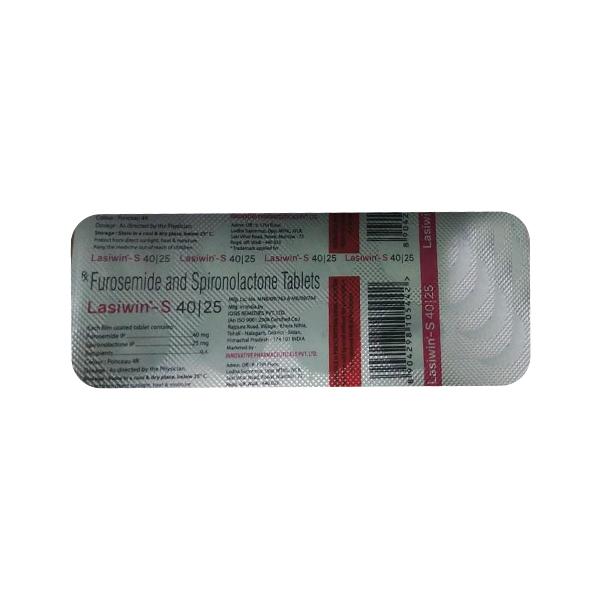 LASIWIN S 40/25 Tablet 10's - Hypertension-Diu