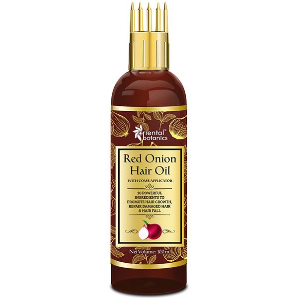 Oriental Botanics Red Onion Hair Oil with Comb Applicator 100 ml - Hair Oils