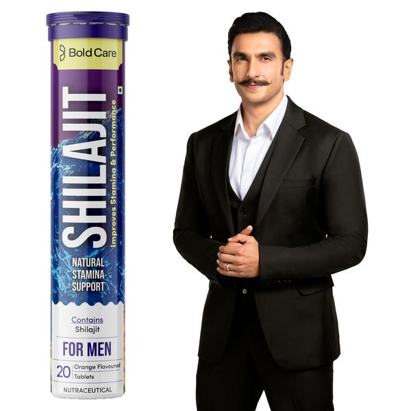 Netmeds | Bold Care Shilajit Natural Stamina Support Effervescent Tablet - Orange Flavour 20's