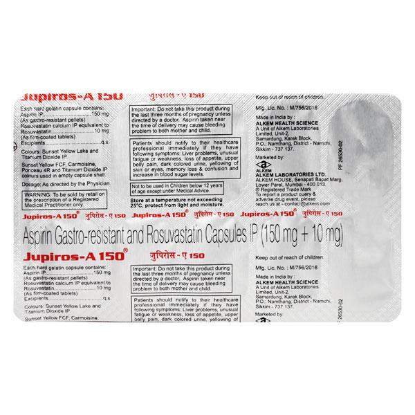 Jupiros A 150mg Capsule 10'S - High Cholesterol-Dys