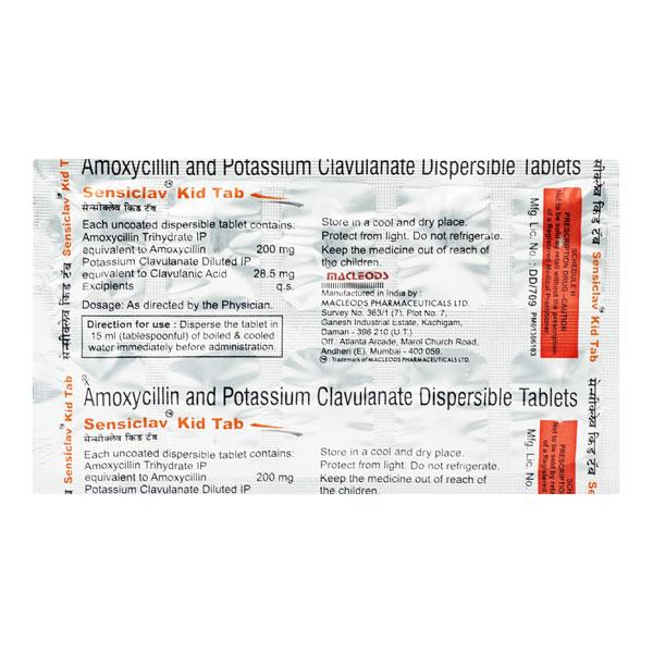 SENSICLAV KID TAB Dispersible Tablet 10's - Bacterial Infections-Pen