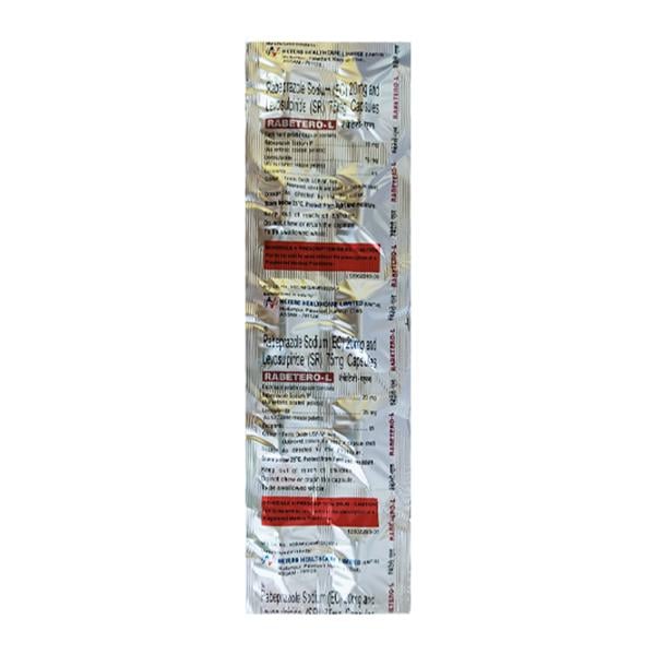 RABETERO L CAPSULE 10'S - Ulcer/Reflux/Flatulence-GIT