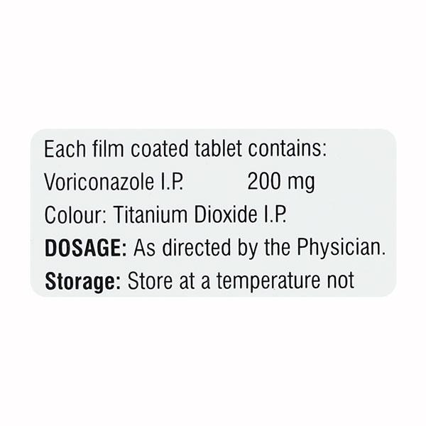 Vorizol 200mg Tablet 4'S - Fungal Infections-Anf