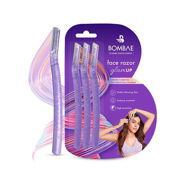 Netmeds | Bombae Glamup Beauty Razor, Reusable and Painless Face Razor 3's