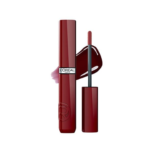 Loreal Paris Infallible Laque Resistance Lacquer-Like Shine, 16H Longwear, 550 Noir Cherry 4 ml - Liquid Lipsticks