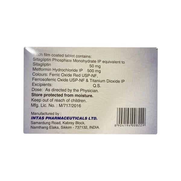 SITARA M IR 50/500 Tablet 10's - Diabetes-Ant