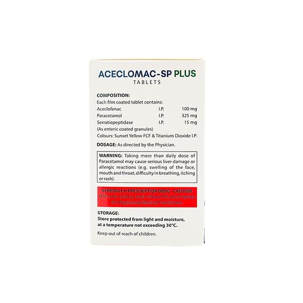 ACECLOMAC SP PLUS Tablet 10's - Pain relief-Nsa