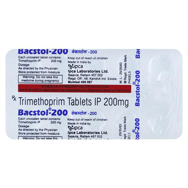 Bacstol 200mg Tablet 10'S - Bacterial Infections-OAB