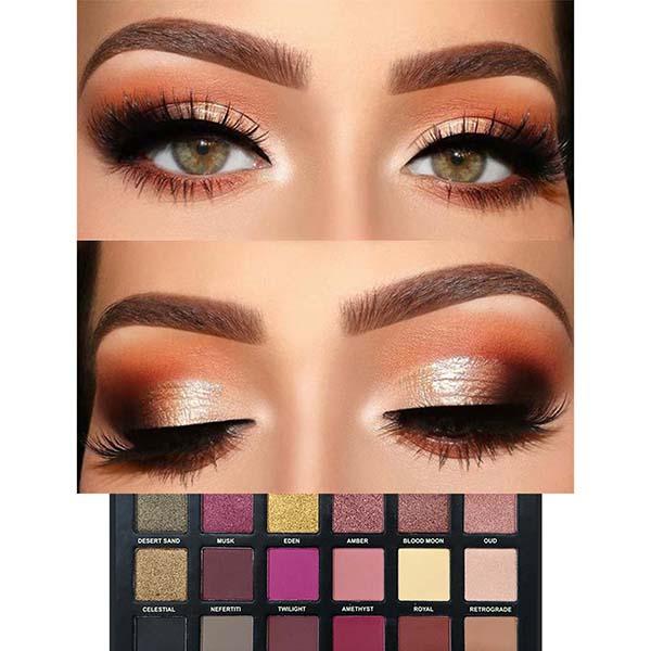 Miss Rose 18 Color Glitter & Matte Eyeshadow Palette 7001 - 013 20 gm - Face Palettes