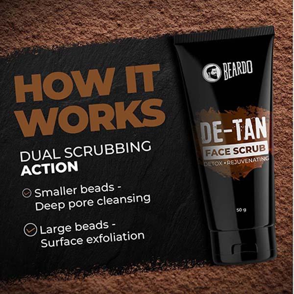 Beardo De-Tan Face Scrub 50 gm - Scrubs & Exfoliants
