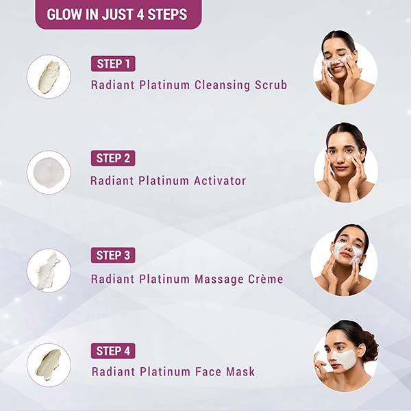 Lotus Herbals Radiant Platinum Cellular Anti-Ageing 1 Facial Kit 37 Gm - Facial Kits