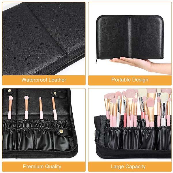 Bronson Professional Makeup Brush Travel Kit Pouch Storage Organizer 14 Pockets 1's - Makeup Pouches
