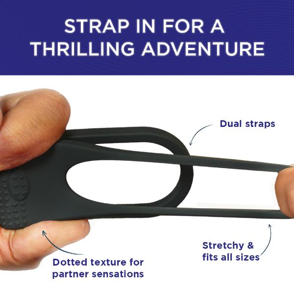 Skore Thrill Dual Strap Vibrating Ring 1's - Massagers And Vibrators