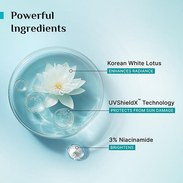 Pilgrim Korean White Lotus Tinted Sunscreen SPF 50+ PA++++ with 3% Niacinamide 50 ml - Face Sunscreen