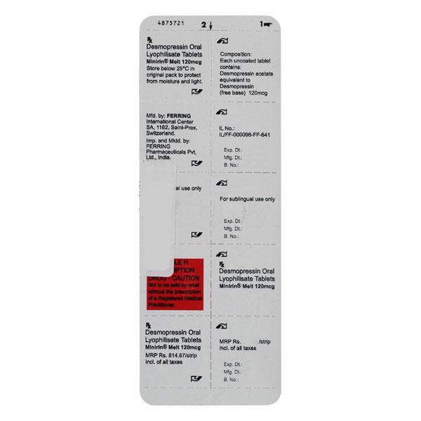 Netmeds | Minirin Melt 120mcg Tablet 10'S