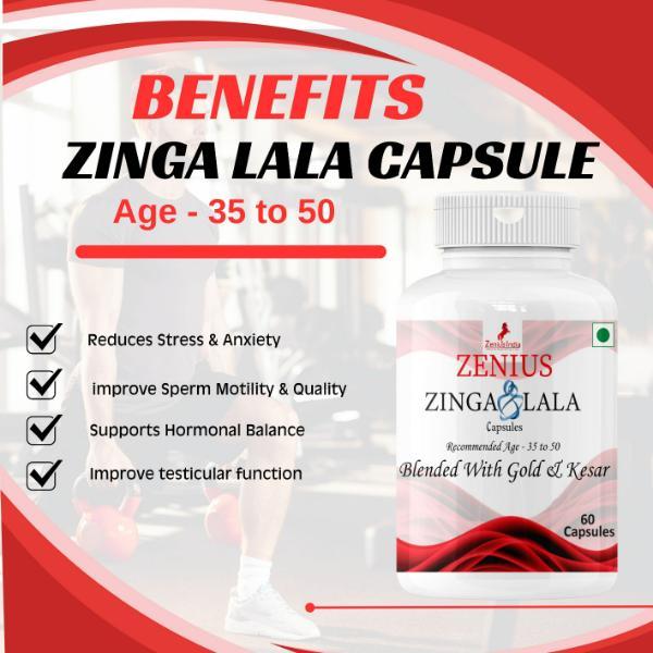 Zenius Zinga Lala Capsule with Gold & Kesar (Recommended Age 35 - 50) 30's - Other Supplements