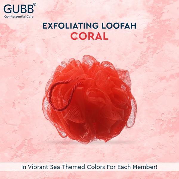 Gubb Exfoliating Bath Loofah - Coral 1's - Loofahs & Sponges