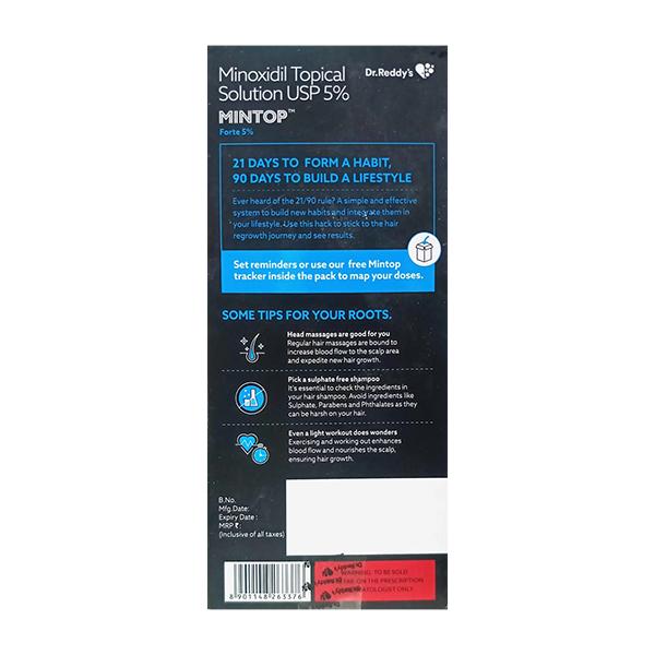 MINTOP FORTE 5% NEW PACK HAIR REGROWTH FORMULA Solution 60ml - Hair Loss-Oda