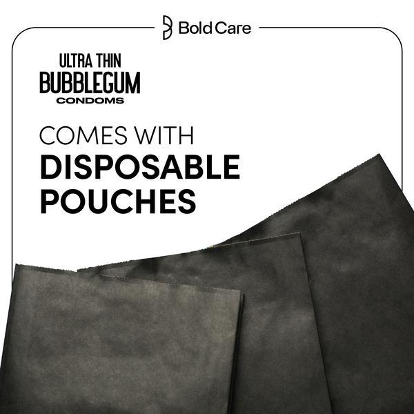 Bold Care 404 by Bold Care Ultra Thin - Bubblegum Flavored Condoms (Pack of 3 x 10) - Plain/Flavoured Condoms