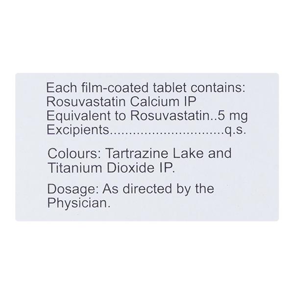 Rosukem 5mg Tablet 15'S - High Cholesterol-Dys
