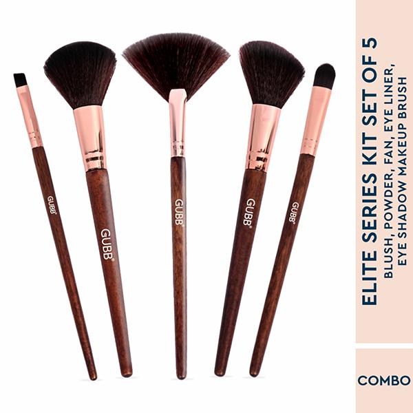 Netmeds | Gubb Elite Series Kit Set Of 5 (Blush, Eyeshadow, Eyeliner, Powder & Fan) 1's