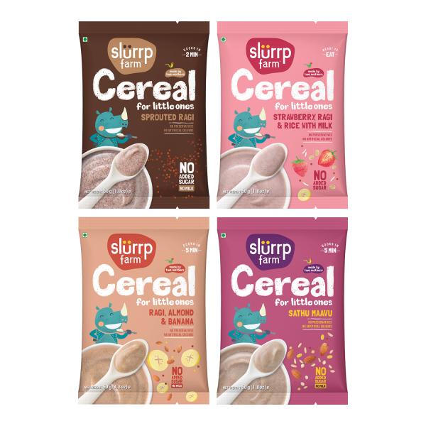 Netmeds | Slurrp Farm Ragi Trial Pack Combo (Pack of 4 x 50g) 200 g