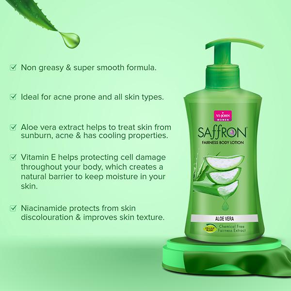 Vi-John Women Saffron Body Lotion - Aloevera 250 ml + Saffron Body Lotion - Cocoa Butter 250 ml - Lotions & Creams