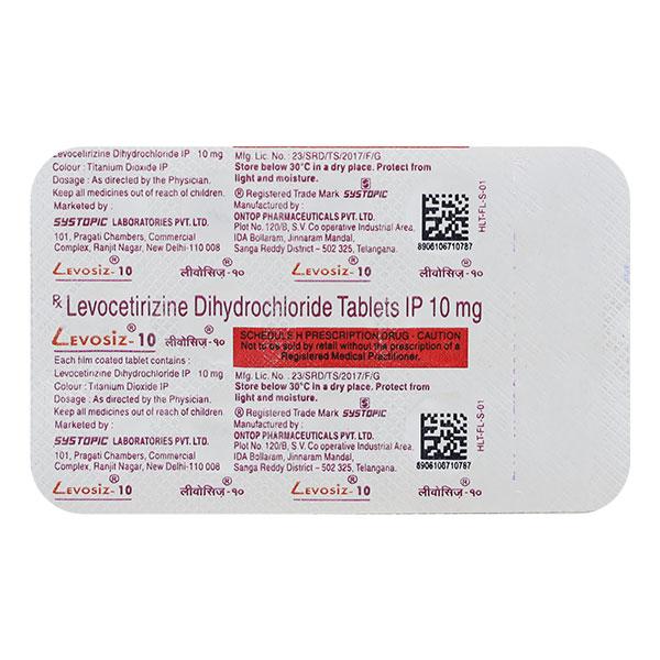 Netmeds | Levosiz 10mg Tablet 15'S