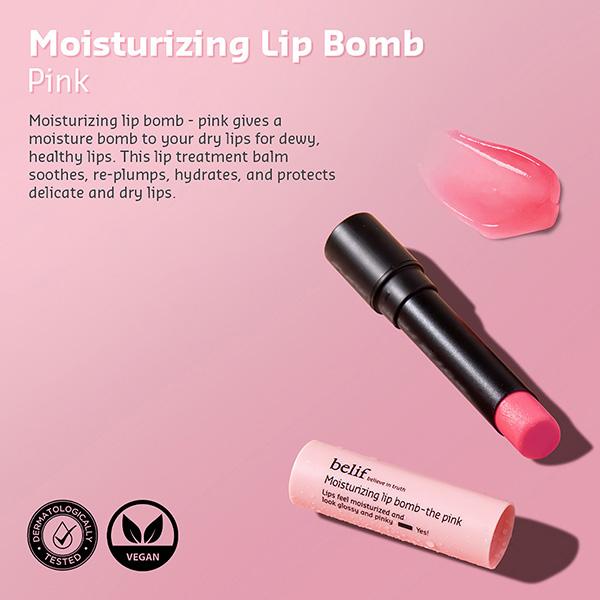 Belif Moisturizing Lip Bomb - Pink 3 gm - Lip Balms