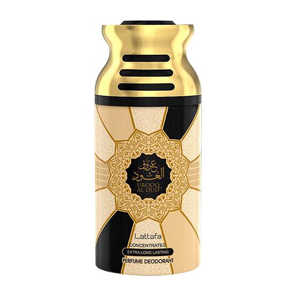 Netmeds | Lattafa Urooq Al Oud Imported Long Lasting Perfumed Deodorant Spray 250 ml