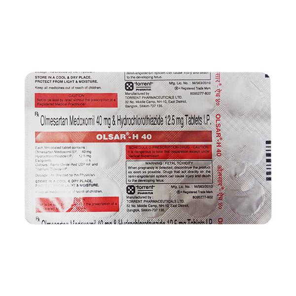 OLSAR H 40 Tablet 15's - Hypertension-Ana