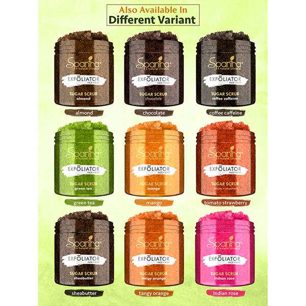 Spantra Green Tea Sugar Scrub 125 gm - Scrubs & Exfoliants