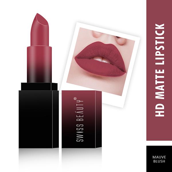 Swiss Beauty HD Matte Lipstick - (Mauve Blush) 3.5 gm - Blushes
