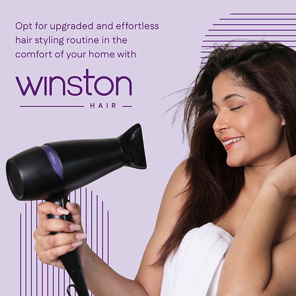 Winston Turbo Hair Dryer for Women and Men with Diffuser and with 3 Heat, 2 Speed and Cool Mode Setting - 2200 Watts 1's - Hair Dryers