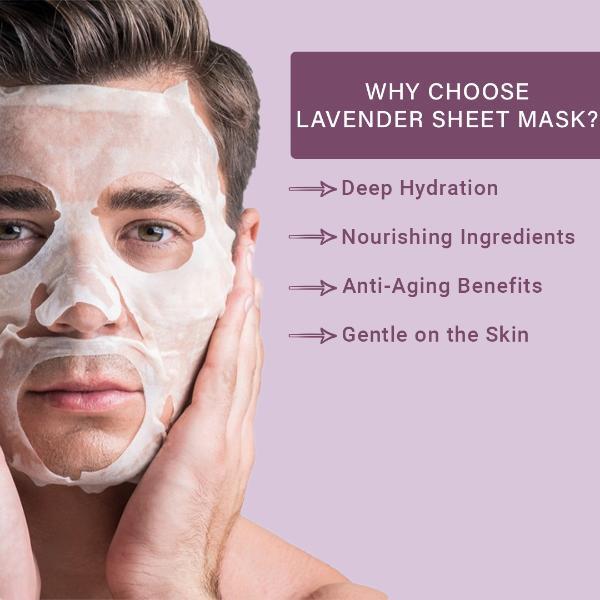 Mancode Lavender Facial Sheet Mask For All Skin Types 25 gm - Face Mask