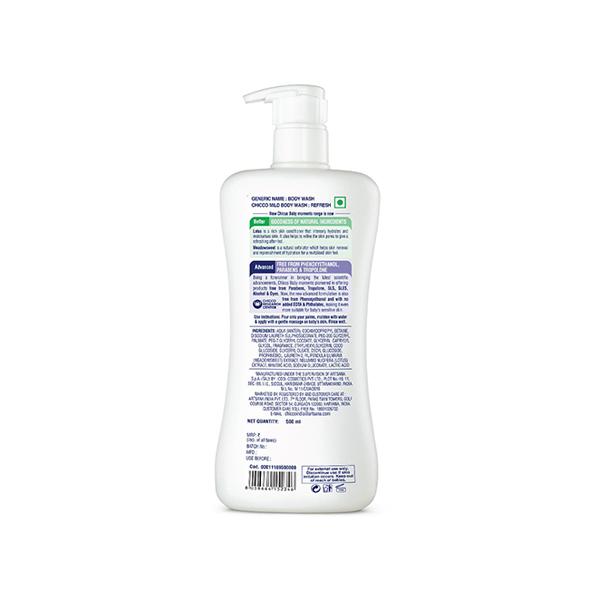 Chicco Baby Moments Mild Bodywash Refresh 500 ml - Baby Body Wash