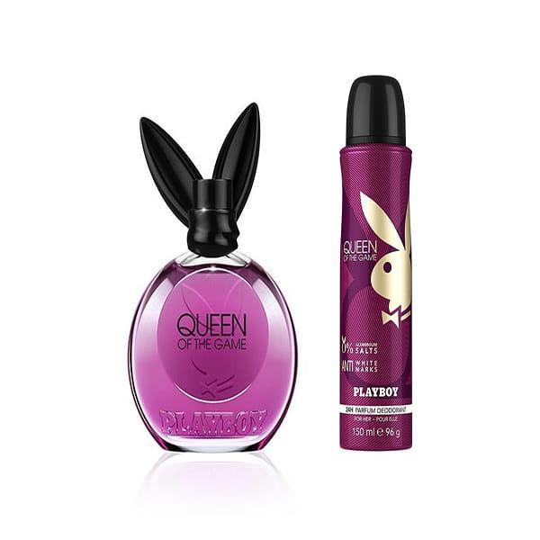 Playboy Queen For Women Gift Set (Eau de Toilette 90ml + Body Spray 150ml) 240 ml