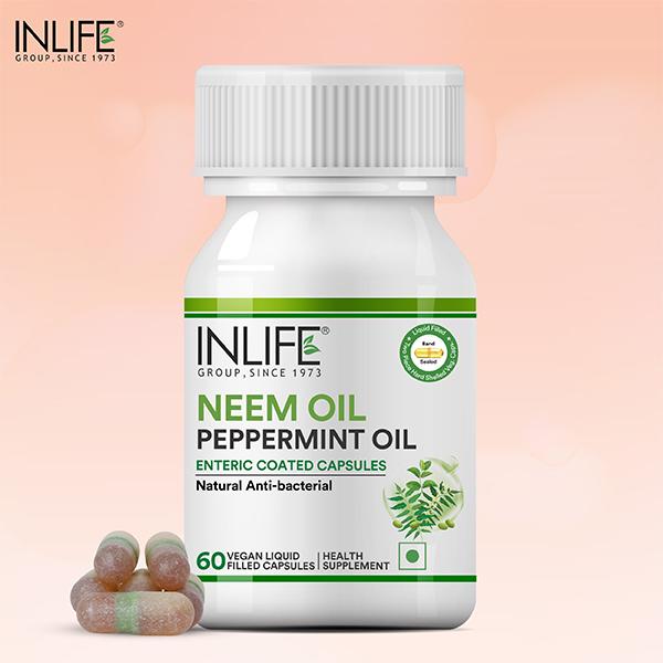 INLIFE Neem & Peppermint Oil Veg Capsule 60's - Digestive Health
